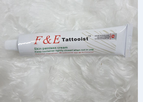 ประเทศจีน 5% Lidocaine 30G F &amp; E แต่งหน้าถาวร Tattoo Anesthetic Cream 9.7 X 2.5cm ผู้ผลิต