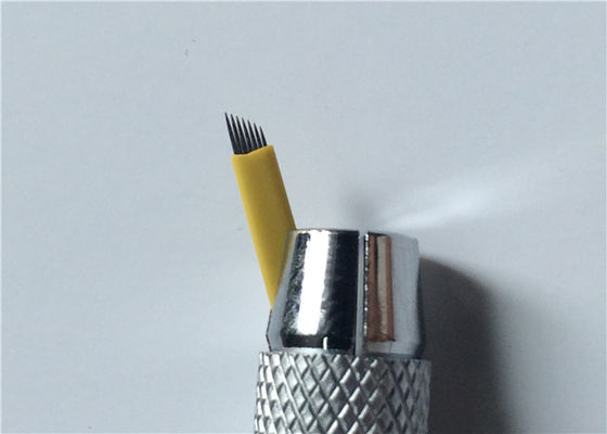 ประเทศจีน เข็มสัก Microblading สำหรับแต่งหน้าถาวร, 0.25mm 7 Pins Tattoo Blade ผู้ผลิต