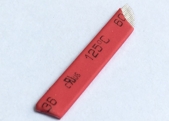 ประเทศจีน เข็มแต่งหน้าถาวร Microblading สีแดง / ใบมีดเข็มคิ้ว ผู้ผลิต