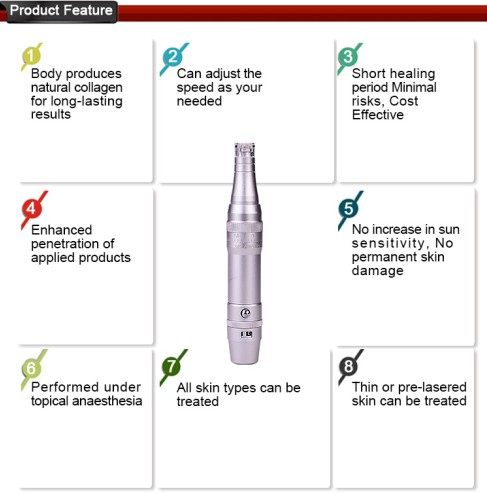 เครื่องแต่งหน้าถาวรลบรอยแผลเป็น - Electric Auto Micro Needling Derma Stamp Pen 2
