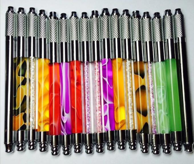เครื่องสักปากกา Microblading สีชมพู / ม่วง / ขาว 110 มม. ปากกาสักถาวร 3
