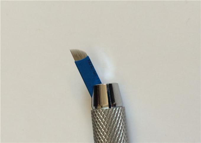 สีน้ำเงิน 0.25 MM 17 เข็มแต่งหน้าถาวร 3D เย็บปักถักร้อยสำหรับรอยสัก 0