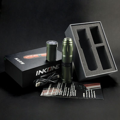 สแตนเลส 1800mAh NARW เครื่องสักไร้สาย 1-OLED จอจอสัมผัส แบตเตอรี่ปืนสักหมุนปากกาสักด้วยพลังงาน RCA ผู้ผลิต