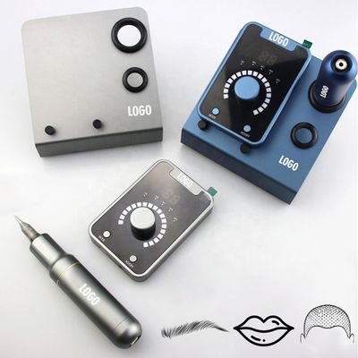 อุปกรณ์บดสีผิวหนังขนาดเล็กประเภทปืนไฟฟ้า SMP พร้อมเครื่องแต่งหน้าถาวร และเครื่องสักมอเตอร์สวิส สีฟ้าดํา ผู้ผลิต