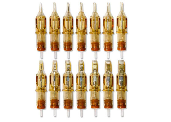 เข็มสักคิ้วแบบตลับ สีเหลือง 20 ชิ้น/กล่อง สำหรับแต่งหน้าถาวร ผู้ผลิต