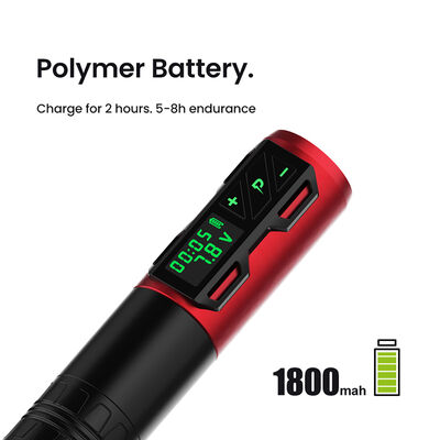 แบตเตอรี่โรตารีดิจิตอล Coreless Tattoo Gun ปากกาสัก 1800 Mah เครื่องสักไร้สาย ผู้ผลิต