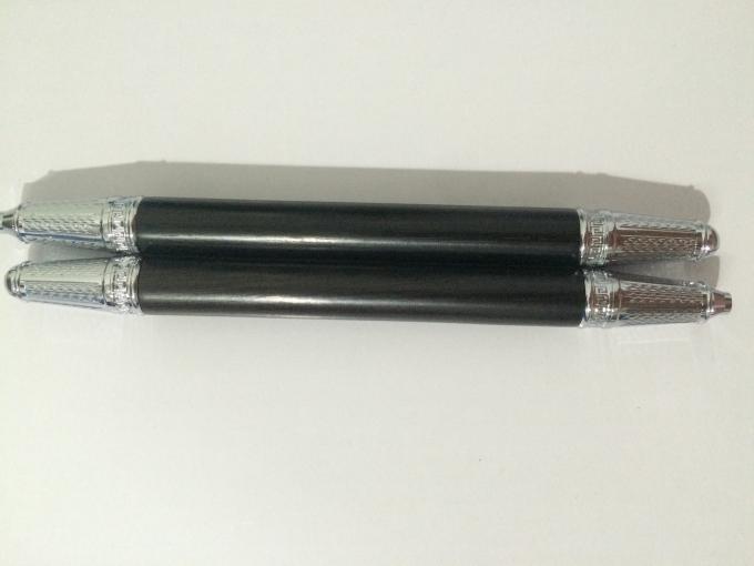 5D Eyebrow Microblading Manual Tattoo Pen with Wood Double Head, ปากกาสักเครื่องสำอาง 0