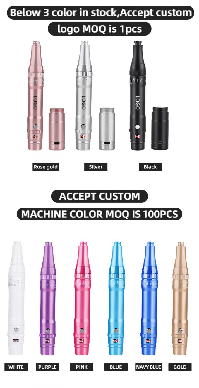 เครื่องสักคิ้วแบบแบตเตอรี่มืออาชีพ พร้อมกระเด็นเข็มขนาด 0-3.5 มม. และการออกแบบไร้สาย 6