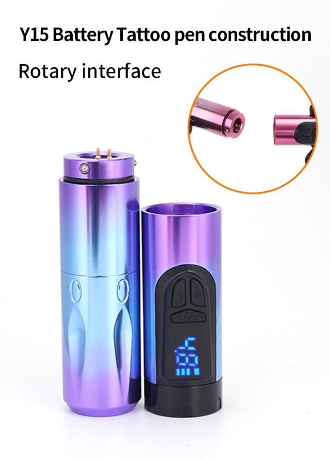 14500mAh แบตเตอรี่สํารองพลังงาน เครื่องสักไร้สาย พร้อมจอ LCD และแบตเตอรี่เปลี่ยนได้ เครื่องบินแบบอลูมิเนียม 4