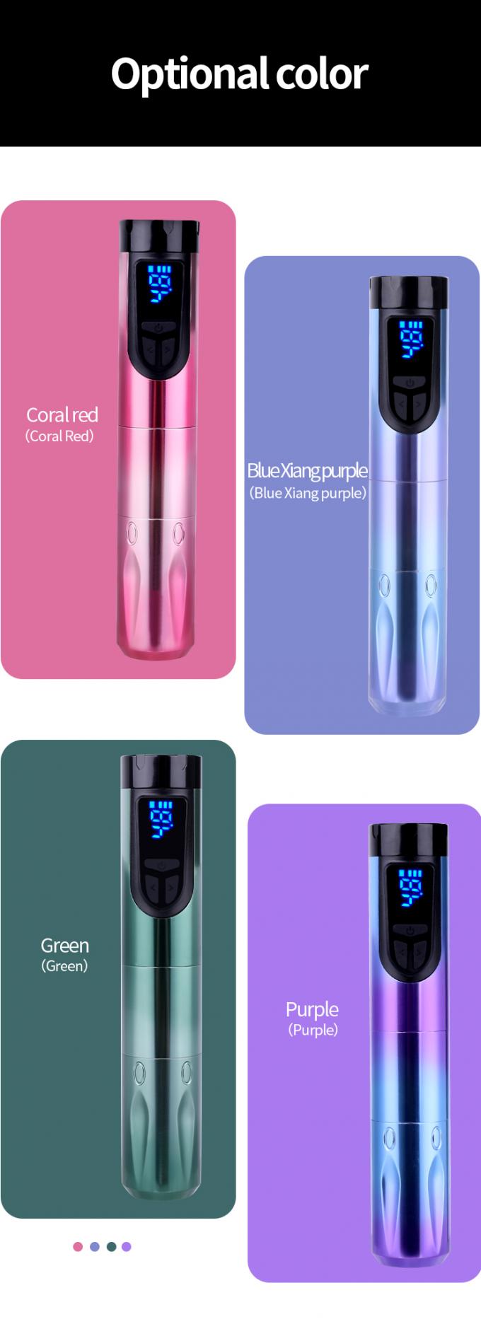 14500mAh แบตเตอรี่สํารองพลังงาน เครื่องสักไร้สาย พร้อมจอ LCD และแบตเตอรี่เปลี่ยนได้ เครื่องบินแบบอลูมิเนียม 5