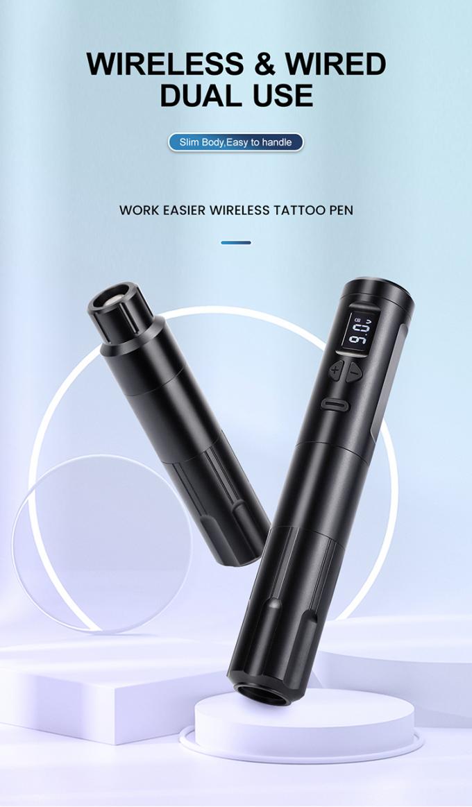 เครื่องสัก 10W Wireless Dermografo เครื่องแต่งหน้าแบบถาวรแบบไร้สาย เครื่อง RCA Connector เครื่องแต่งกาย ความยาว 24*132.4mm 0