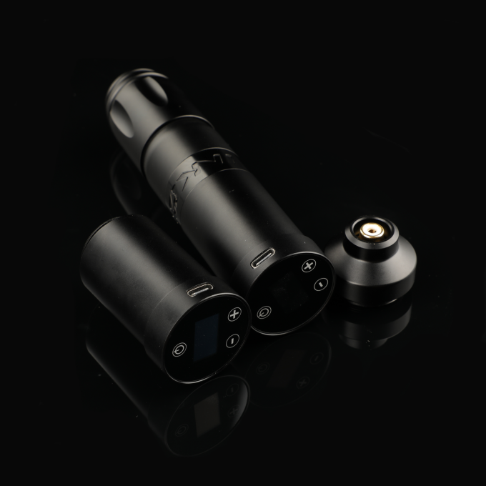 สแตนเลส 1800mAh NARW เครื่องสักไร้สาย 1-OLED จอจอสัมผัส แบตเตอรี่ปืนสักหมุนปากกาสักด้วยพลังงาน RCA 5