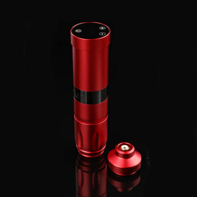 สแตนเลส 1800mAh NARW เครื่องสักไร้สาย 1-OLED จอจอสัมผัส แบตเตอรี่ปืนสักหมุนปากกาสักด้วยพลังงาน RCA 6