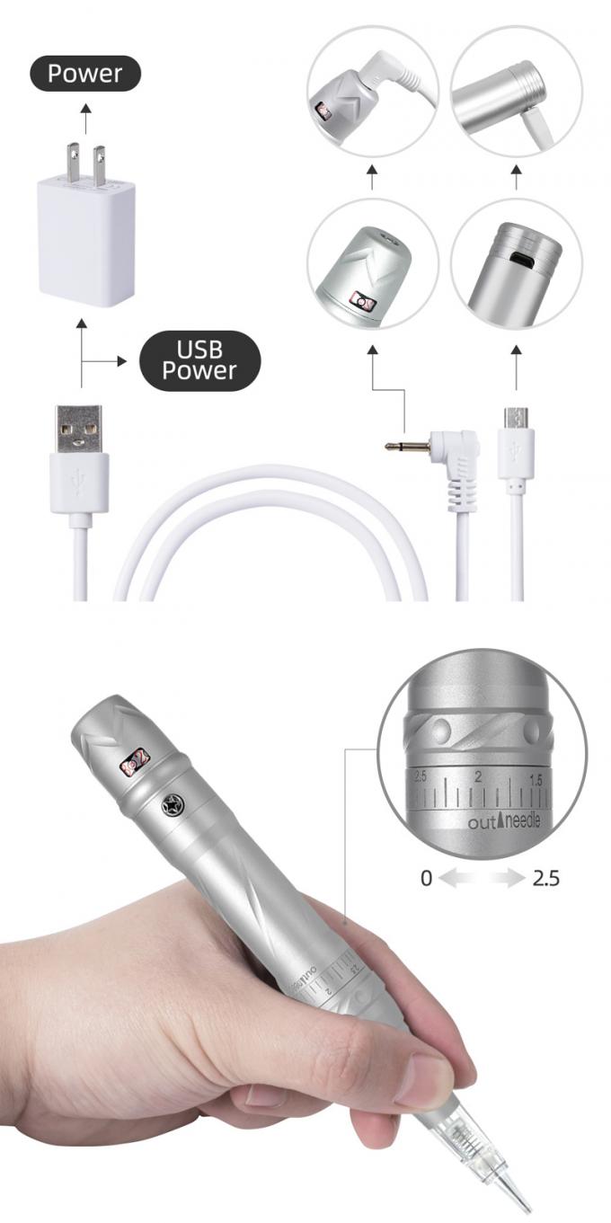 เครื่องสักลิปขนาดเล็กไฟฟ้าไร้สาย เครื่องสักลิปมืออาชีพแบบชาร์จใหม่ 4