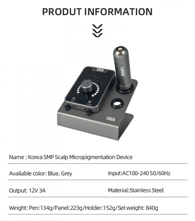 อุปกรณ์บดสีผิวหนังขนาดเล็กประเภทปืนไฟฟ้า SMP พร้อมเครื่องแต่งหน้าถาวร และเครื่องสักมอเตอร์สวิส สีฟ้าดํา 2