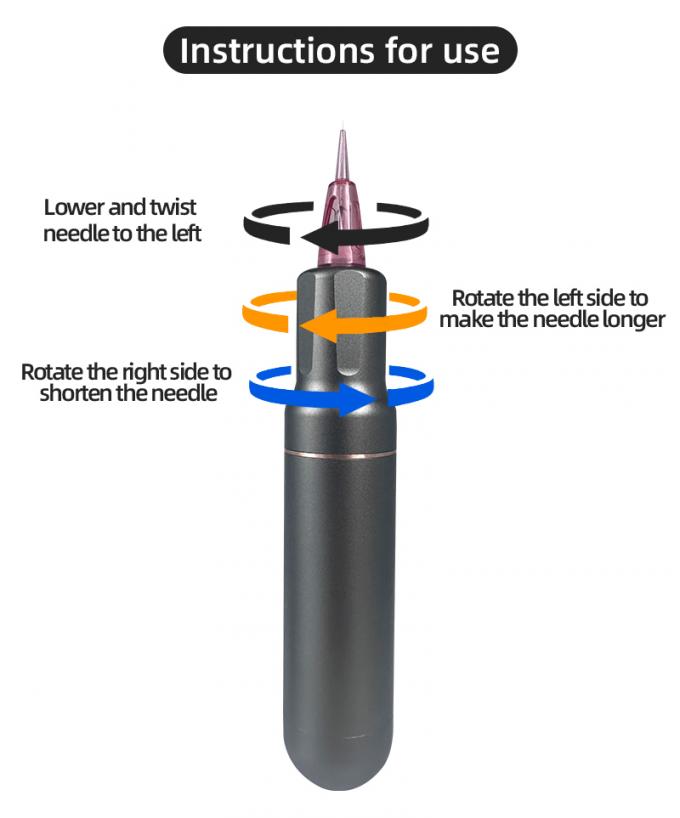 อุปกรณ์บดสีผิวหนังขนาดเล็กประเภทปืนไฟฟ้า SMP พร้อมเครื่องแต่งหน้าถาวร และเครื่องสักมอเตอร์สวิส สีฟ้าดํา 5