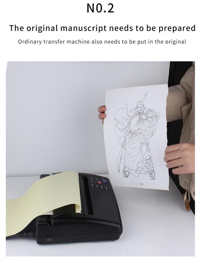 12000mAh มินิ Tattoo Stencil Printer เครื่องสําเนาไฟฟ้า เครื่องถ่ายเอกสาร เครื่องพิมพ์โอนไร้สาย เครื่องพิมพ์สัก 2