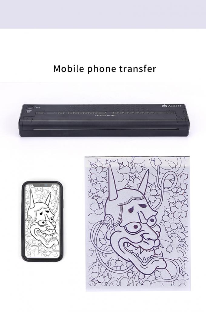 12000mAh มินิ Tattoo Stencil Printer เครื่องสําเนาไฟฟ้า เครื่องถ่ายเอกสาร เครื่องพิมพ์โอนไร้สาย เครื่องพิมพ์สัก 14