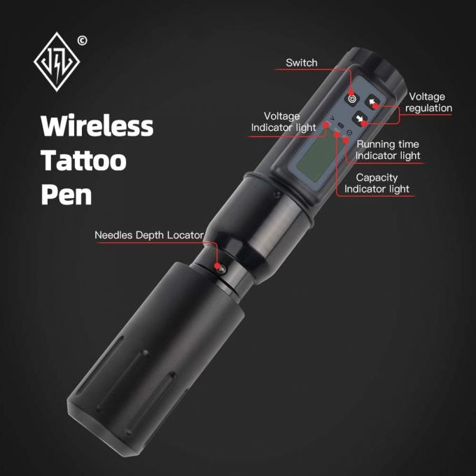 Electric LCD Display 2000mAh Battery Tattoo Gun RCA Wireless Rotary Tattoo Machine Pen Kit for Tattoo Artist 4