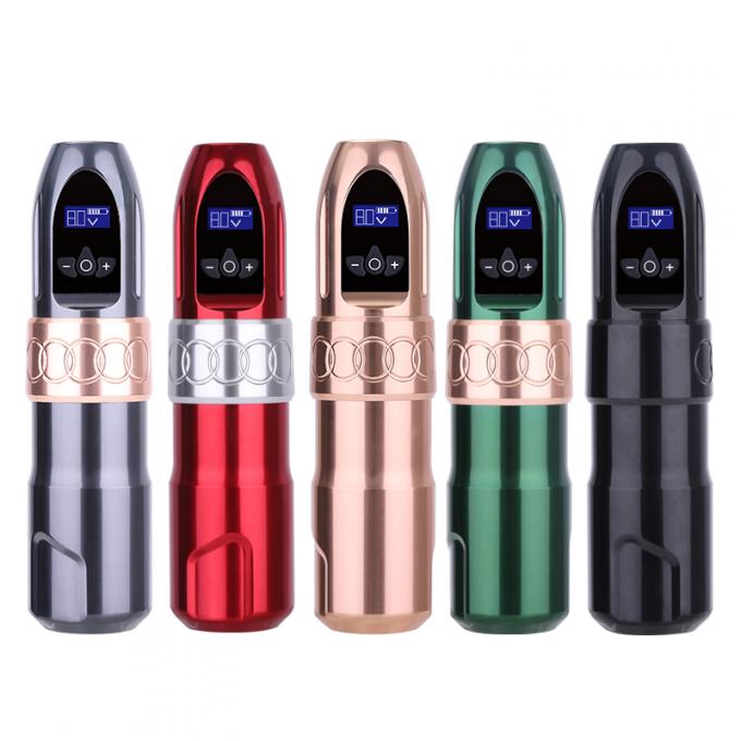 แบตเตอรี่โรตารีดิจิตอล Coreless Tattoo Gun ปากกาสัก 1800 Mah เครื่องสักไร้สาย 0