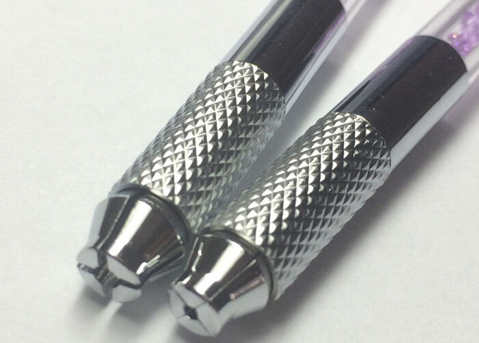 ใหม่ล่าสุด Pink Crystal Manual ปากกาสักคิ้วถาวร Eyebrow Handmade Pen 0
